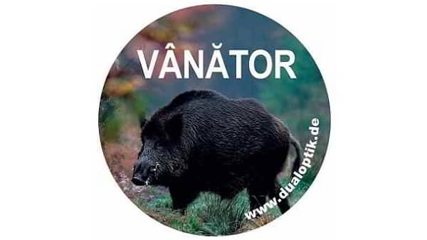 Sticker-vânător-mistreț